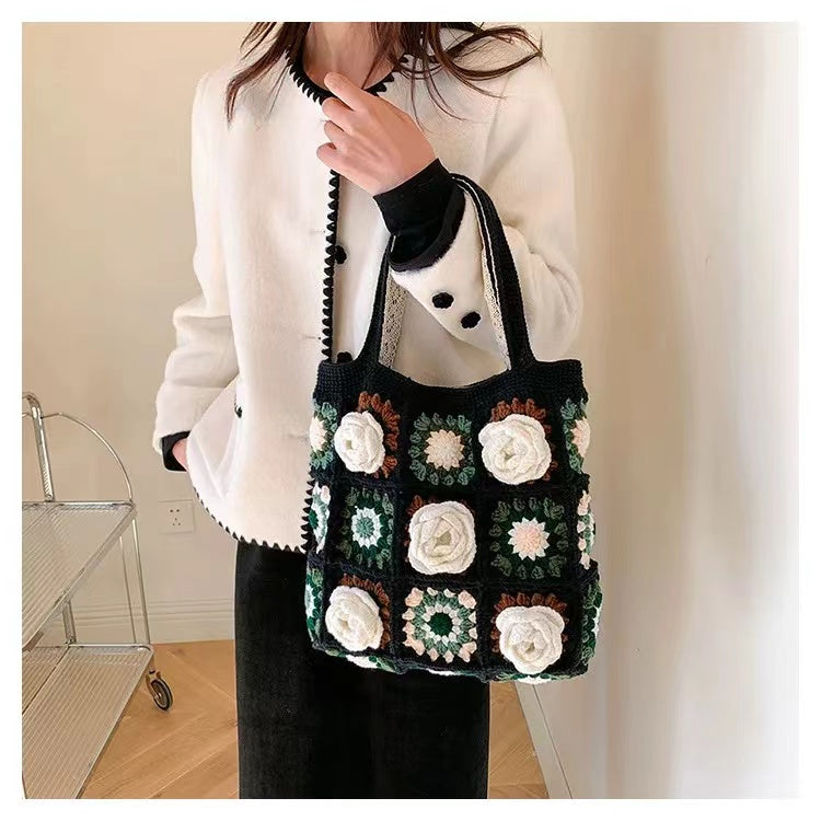 Crochet Flower Handmade Bag