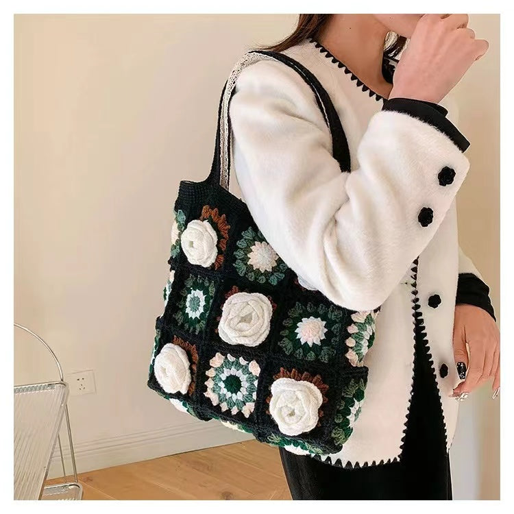 Crochet Flower Handmade Bag