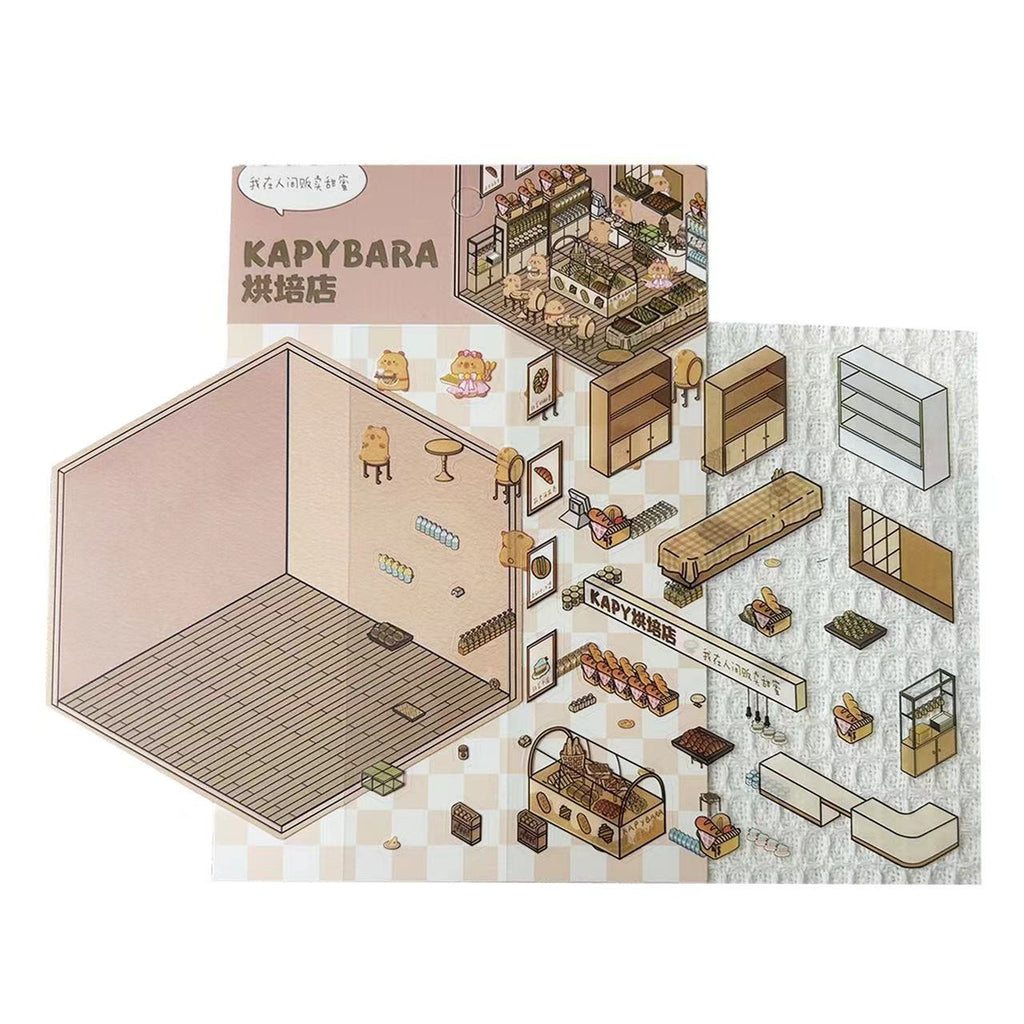 Sticker Scene! Flower Coffee|Cruise Ship Party|Capybara Home|Christmas House|Panda Bookstore