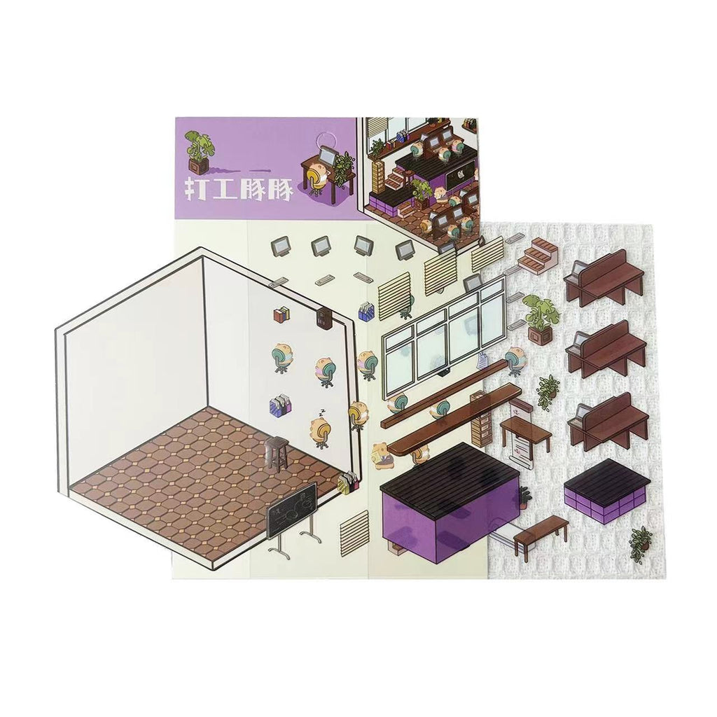 Sticker Scene! Flower Coffee|Cruise Ship Party|Capybara Home|Christmas House|Panda Bookstore