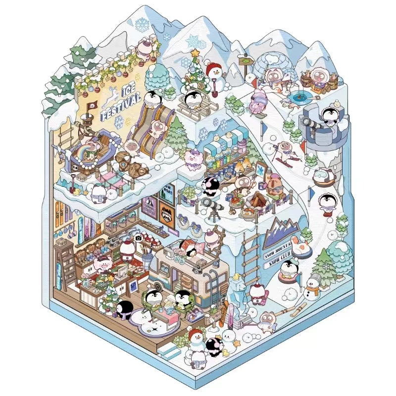 Big Sticker Scene! Make Your Own Magic Academy|Mobile Castle|Ice World|Garden