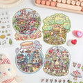 DIY Miniature Sticker Scene,Make World In Bottle Tree House Crystal Paradise GreenHouse
