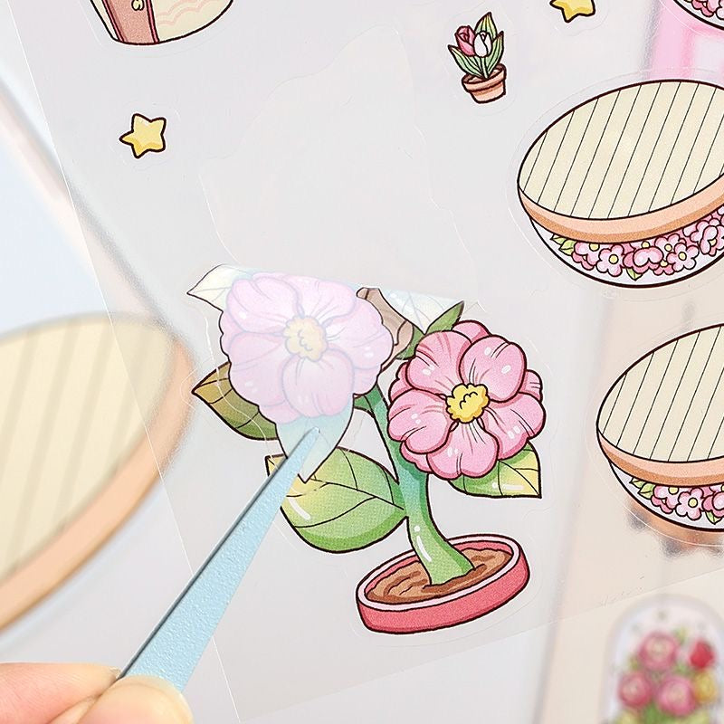 DIY Miniature Sticker Scene,Make World In Bottle Tree House Crystal Paradise GreenHouse