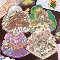 3D Miniature Scene Stickers, DIY Pumpkin House|Marshmallow Restaurant|Party|Spring Festival