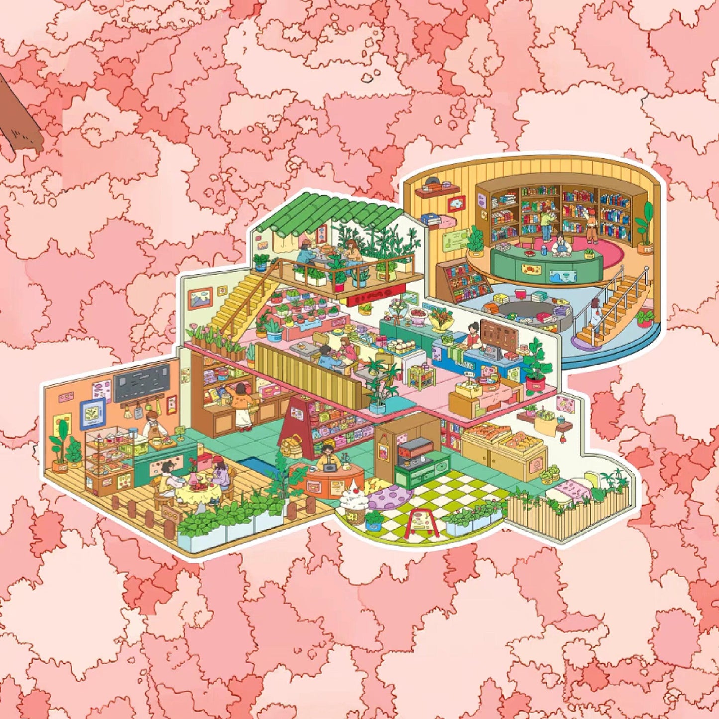 DIY Sticker Scene! Cabin|Milk Factory|Christmas House|Spring Outing|Temple Fair