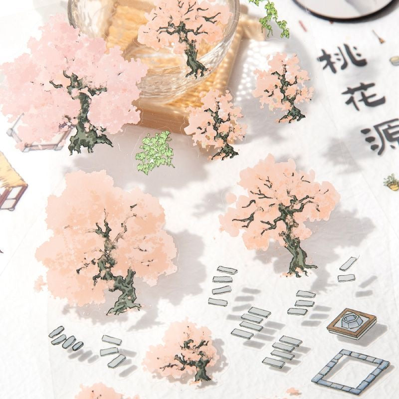 Traditional Chinese Style Scene DIY Sticker Landscape Sticker