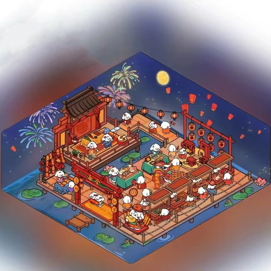 DIY Sticker Scene,Make a Magic Potion Shop Restaurant Happy New Year