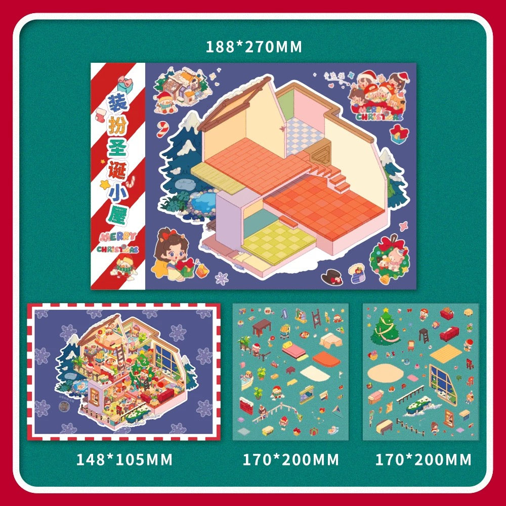 DIY Sticker Scene! Cabin|Milk Factory|Christmas House|Spring Outing|Temple Fair