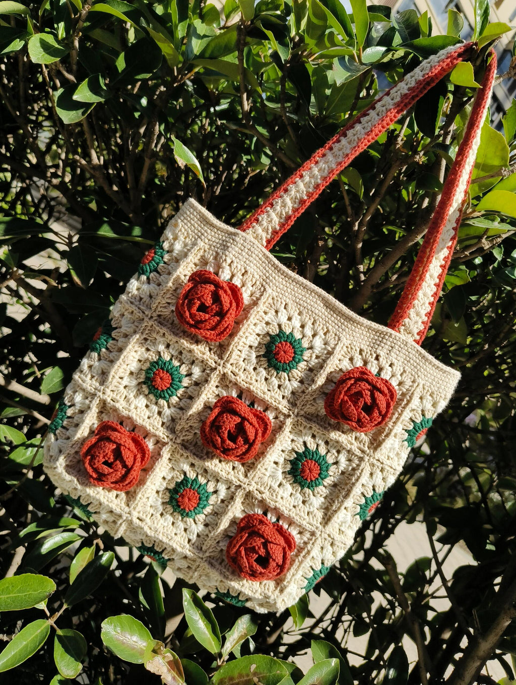 Handmade Granny Square Bag Crochet Bag