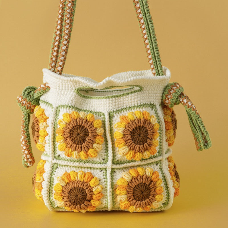 Sunflower Crochet Bag