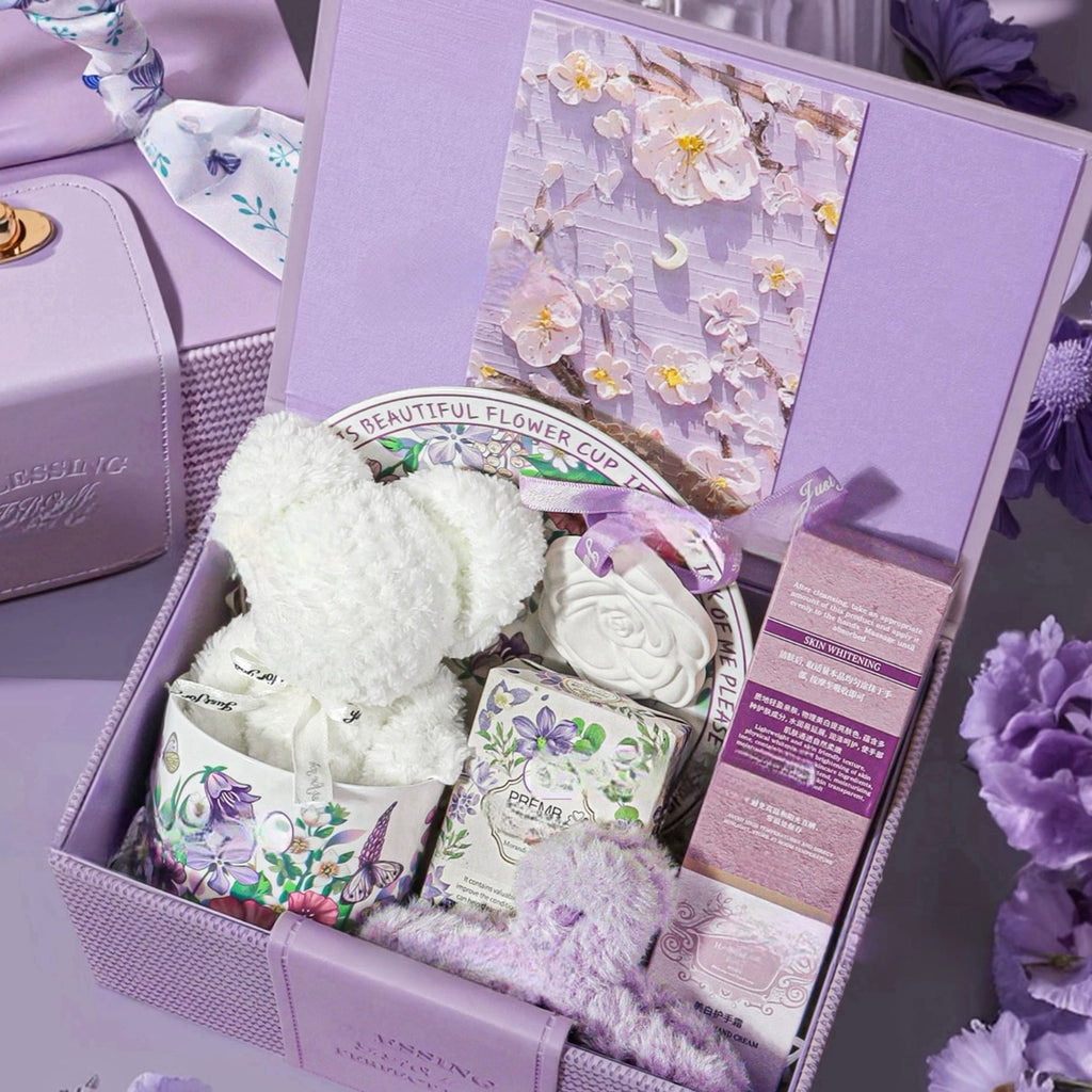 Purple Holiday Gift Box Warm Christmas Gift Idea