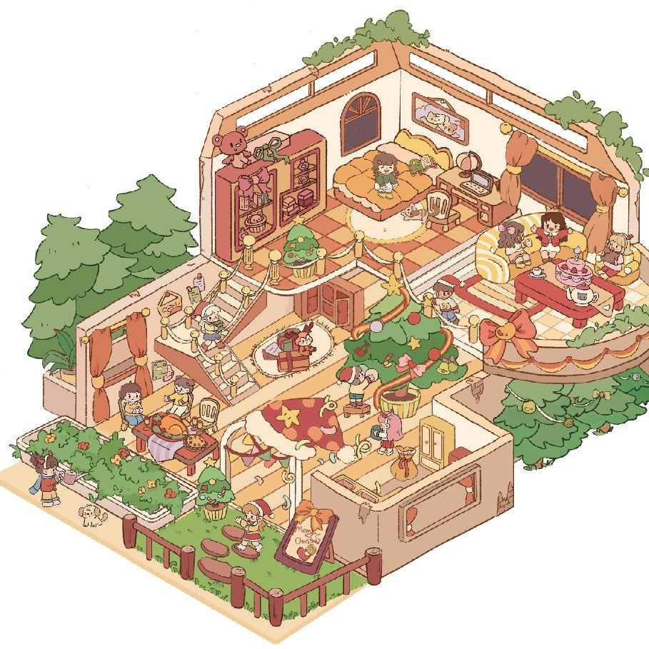 DIY Sticker Scene,Make a Magic Potion Shop Restaurant Happy New Year