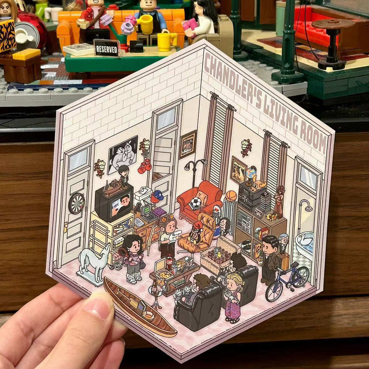 Friends Sticker Scene Create DIY Monica’s Kitchen Chandler's Living Room Central Perk