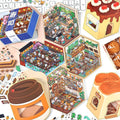 Fun 3D Sticker Scene, DIY Sushi Restaurant Coffee Shop Bread Dessert House