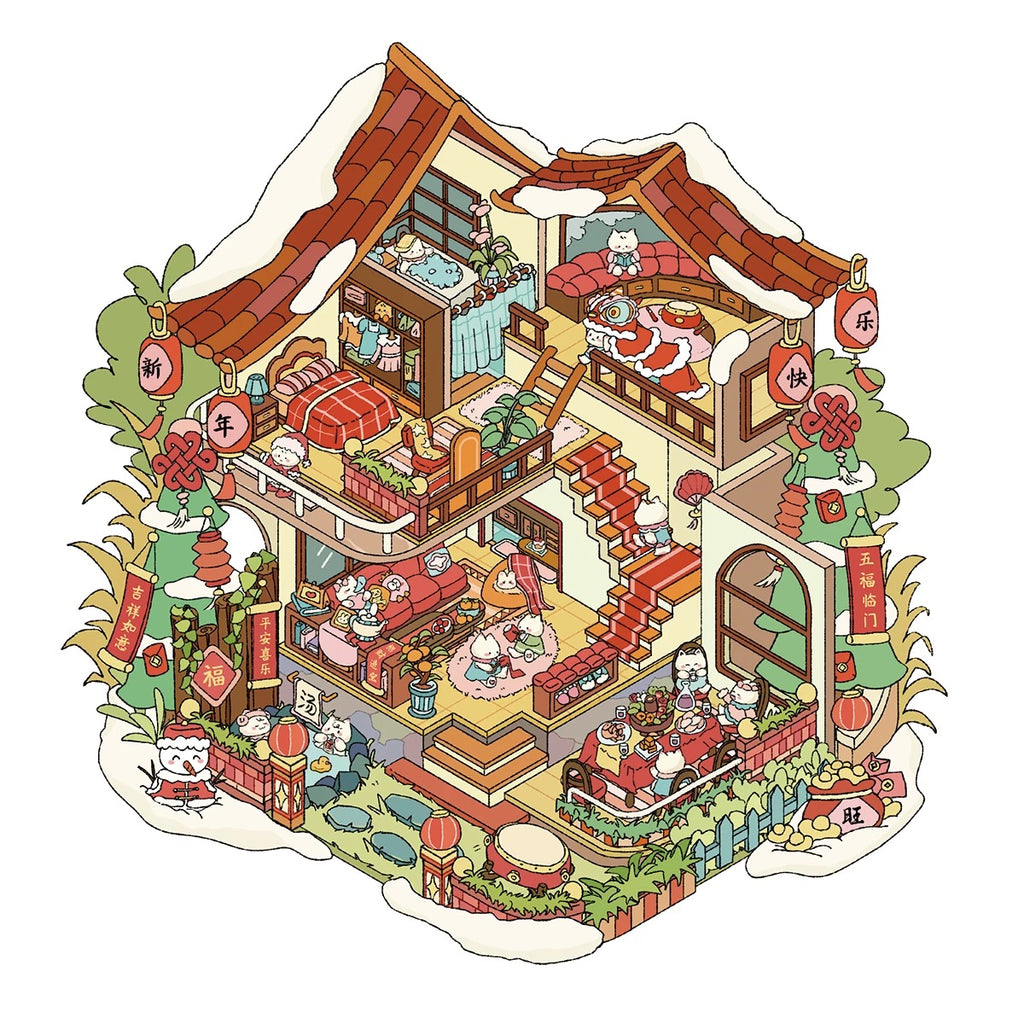 DIY Sticker Scene,Make a Magic Potion Shop Restaurant Happy New Year