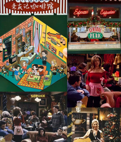 Christmas Friends 3D Sticker Scene
