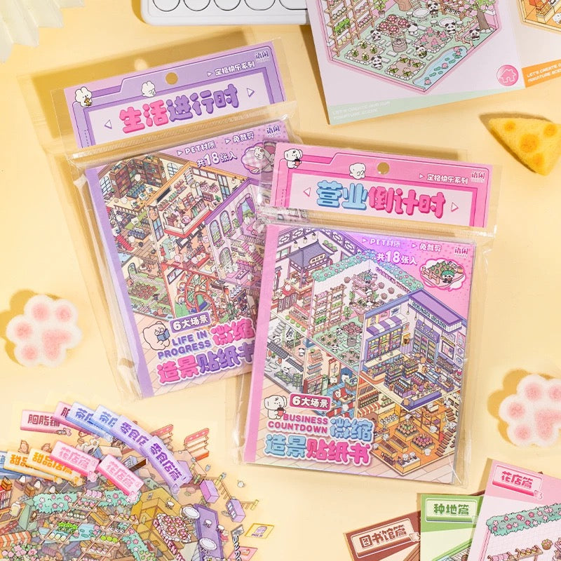 Sticker Scene Book 6 Different Themes