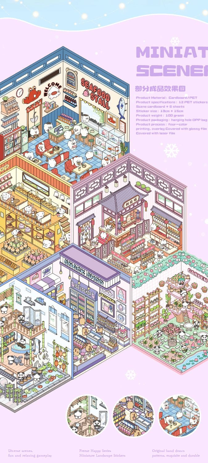 Sticker Scene Book 6 Different Themes