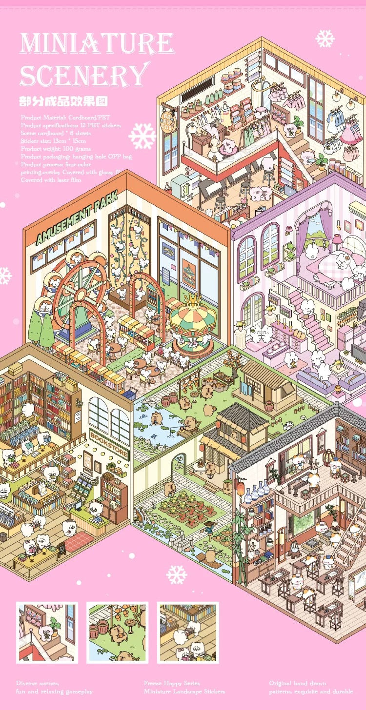 Sticker Scene Book 6 Different Themes