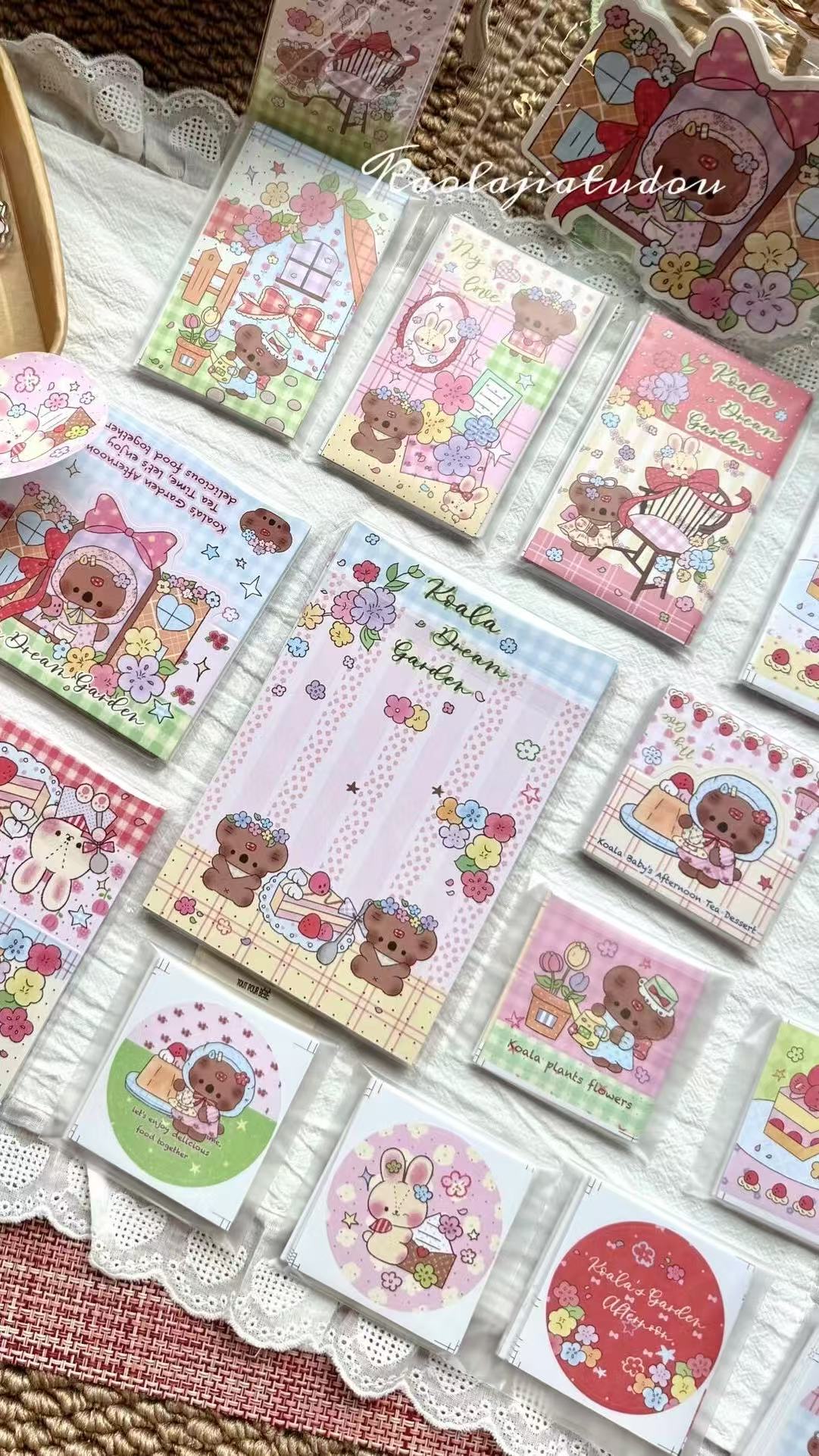 Koala Dream Garden Ephemera Kit for Journaling Packaging