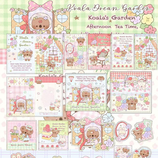 Koala Dream Garden Ephemera Kit for Journaling Packaging