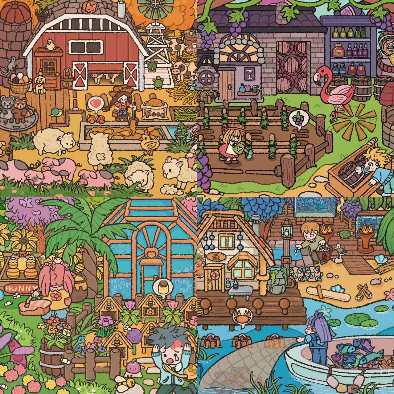 3D Sticker Scene Melody in Wonderland Masterpiece Studio Farm Tales