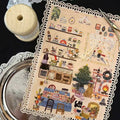 Embroidered Look 3D Christmas Landscape Stickers