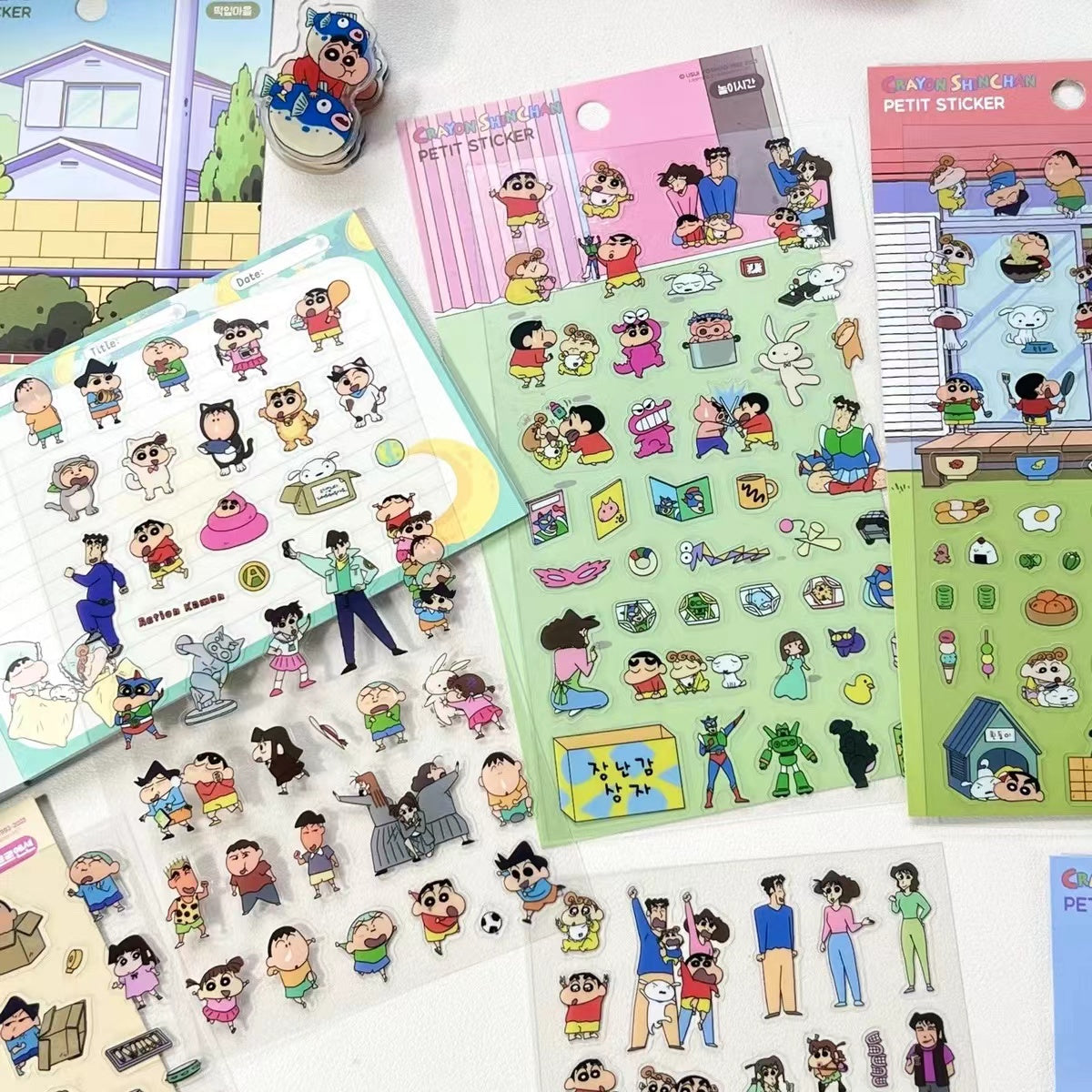 6PCS Japanese Anime 3D Sticker Scene
