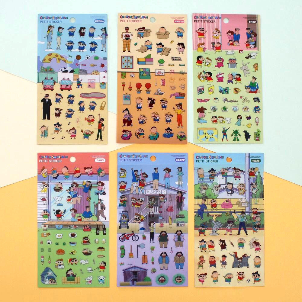 6PCS Japanese Anime 3D Sticker Scene