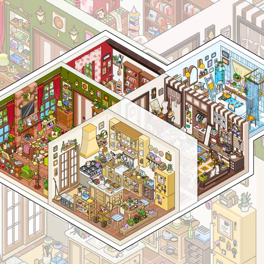 Build a Miniature House Bedroom Sew Shop Living Room Kitchen Bathroom Sticker
