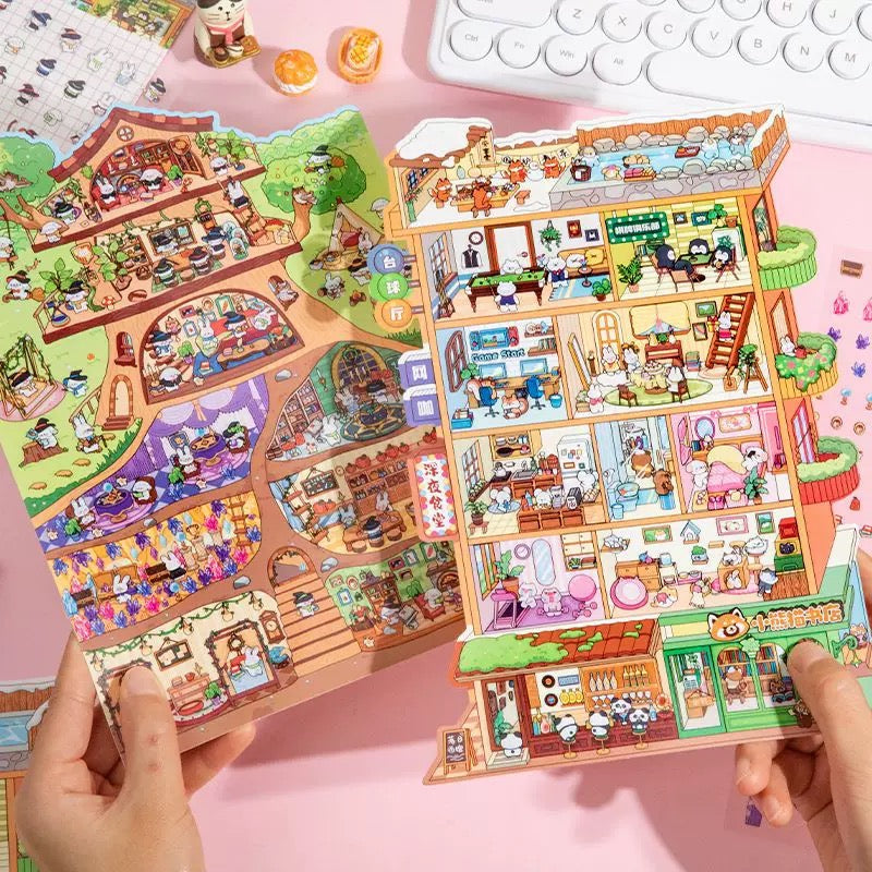 Big Size 3D Miniature Scene Stickers