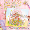 DIY Birthday Cake Miniature Sticker Scene! Instant Noodle Factory Cabin