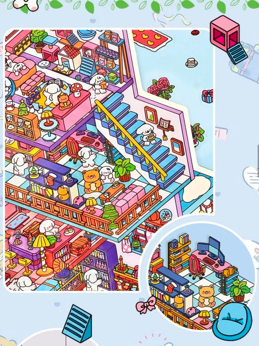 Big Size 3D Miniature Scene Stickers