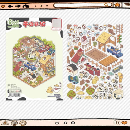 Sticker Scenes! DIY Coffee Flower|Panda Tea House|Bakery Shop|Apartment|Chocolate Factory