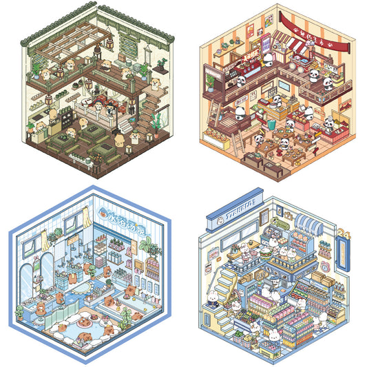 DIY Miniature House 3D Sticker Scene