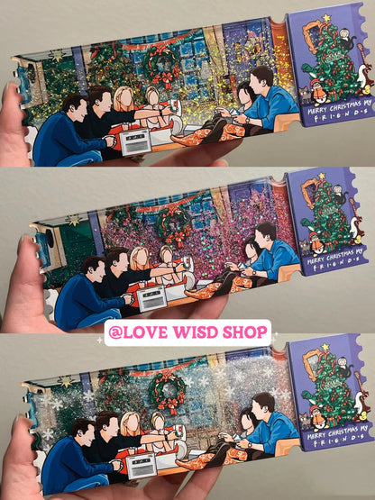 FRIENDS Christmas & Wedding Theme Glitter Magnets