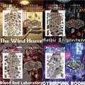 DIY Japan Wafu House Gothic Architecture Laboratory Cyberpunk Room 3D Sticker Scene