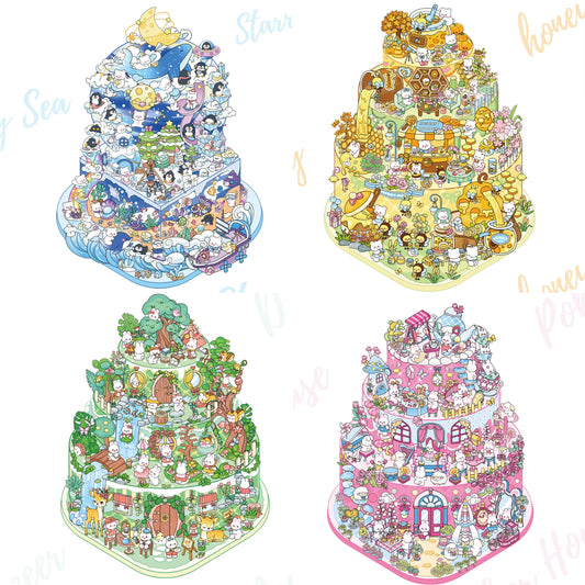 Heat Color Changing Sticker Scene: Starry Sea|Little Deer|Poker House|Honey Sweet