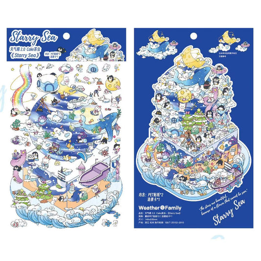 Heat Color Changing Sticker Scene: Starry Sea|Little Deer|Poker House|Honey Sweet