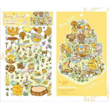 Heat Color Changing Sticker Scene: Starry Sea|Little Deer|Poker House|Honey Sweet