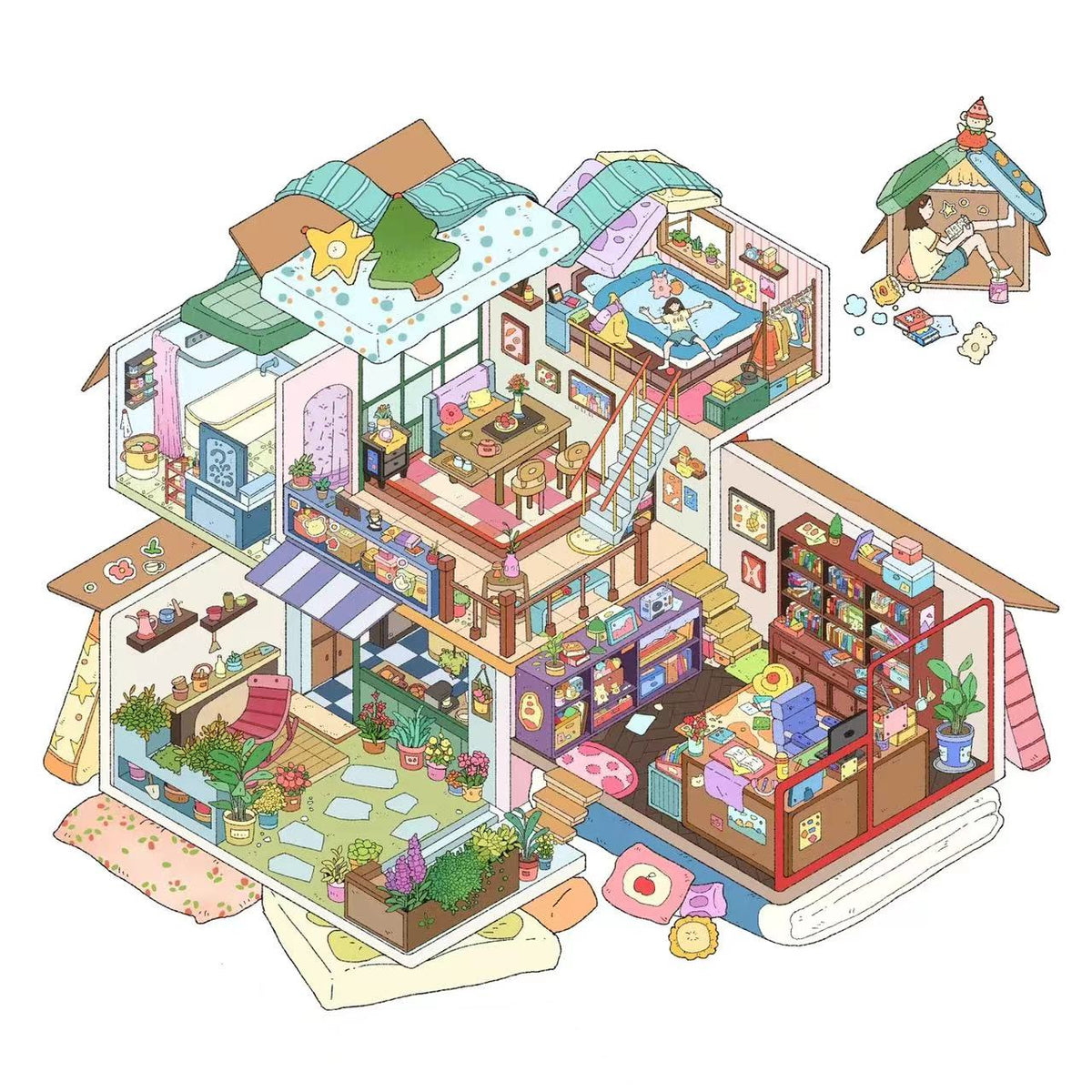 3D Sticker Scene! DIY Koala Bakery