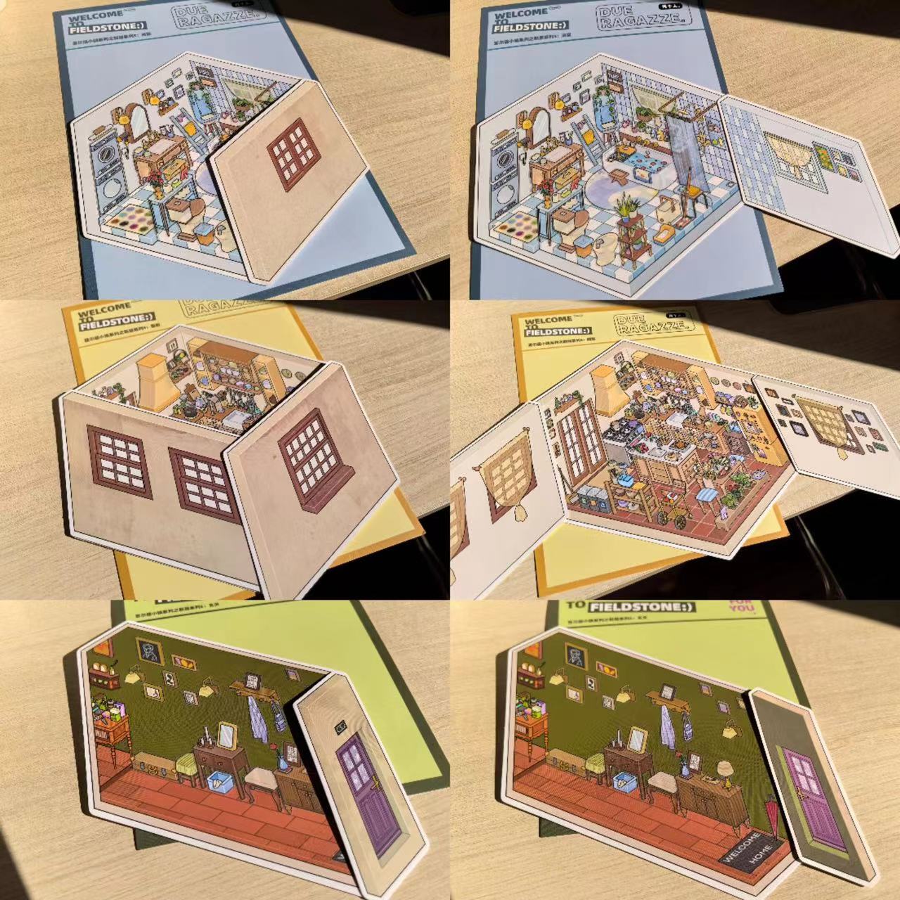 Build a Miniature House Bedroom Sew Shop Living Room Kitchen Bathroom Sticker