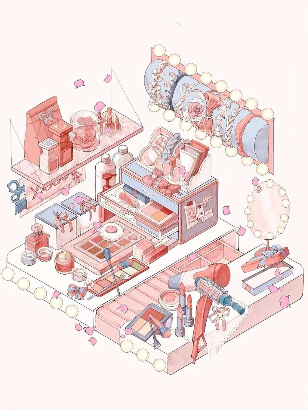 3D Sticker Scene, DIY Vintage Luxury Jewlery