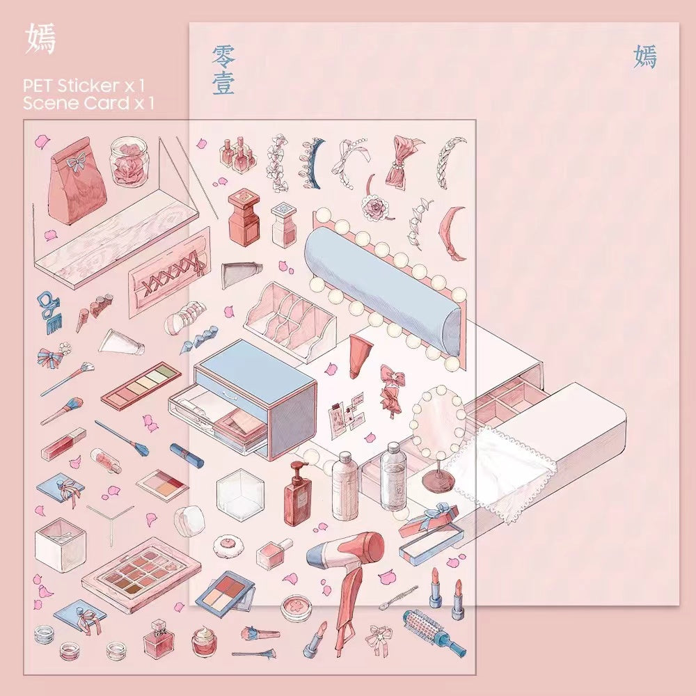 3D Sticker Scene, DIY Vintage Luxury Jewlery