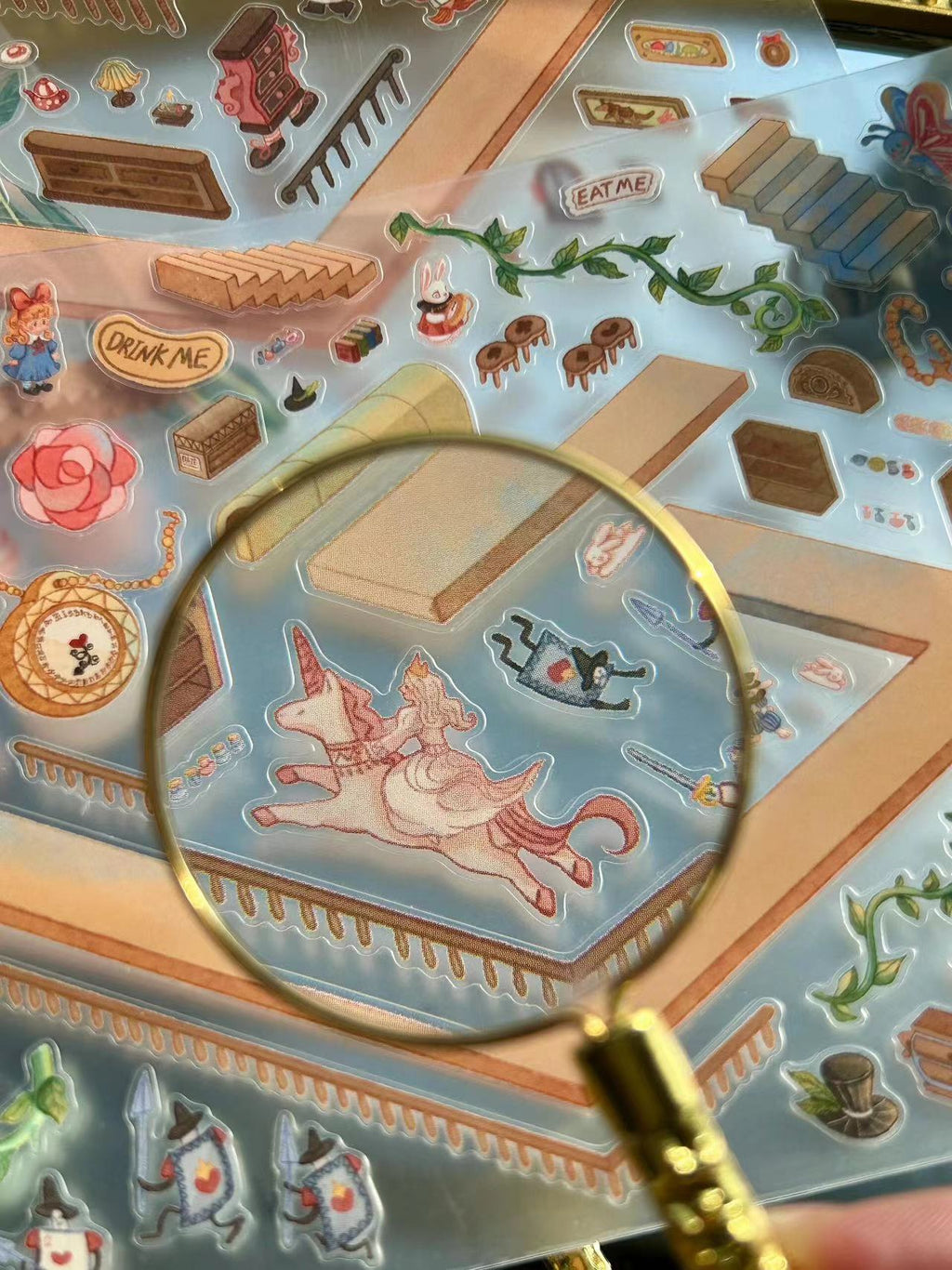 DIY Alice in Wonderland 3D Sticker Scene