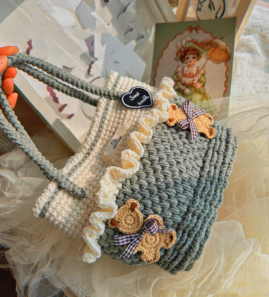 Crochet Bear Bag