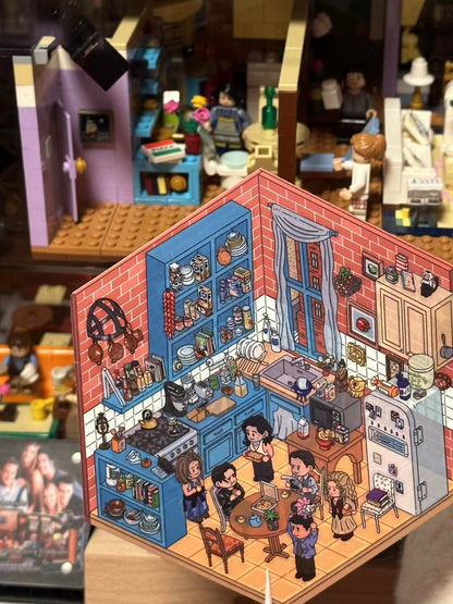 Friends Sticker Scene Create DIY Monica’s Kitchen Chandler's Living Room Central Perk