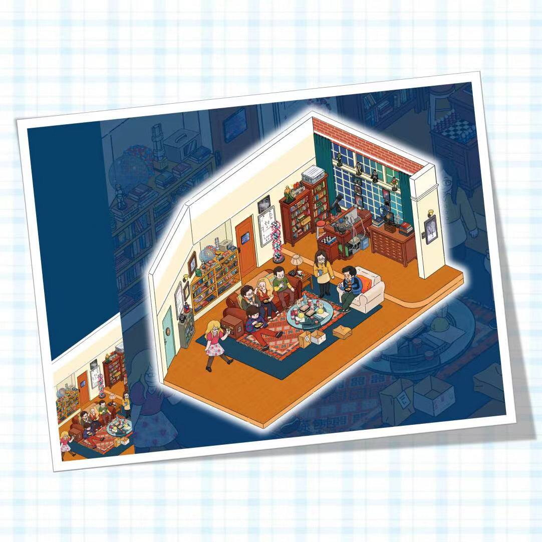 DIY Sheldon Apartment 3D Sticker Scene