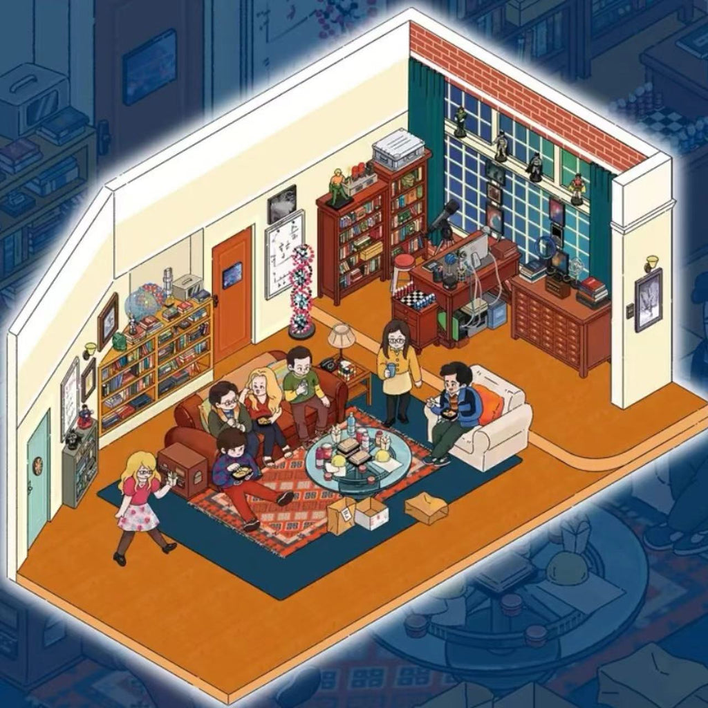 DIY Sheldon Apartment 3D Sticker Scene