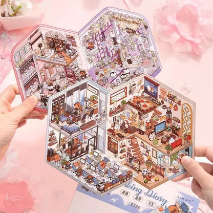 Cartoon Miniature Scene, DIY Capybara Work Diary The Wedding Moment